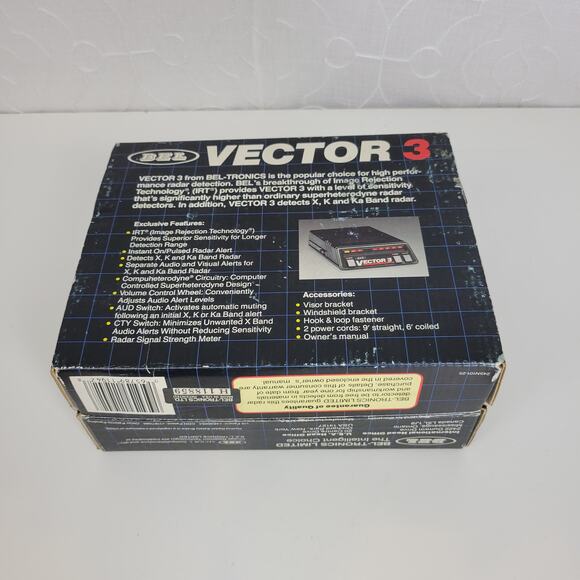 Bel Home Electronics One Size Black Vector 3 Model 942 3 Band Radar Detector - Picture 3 of 4